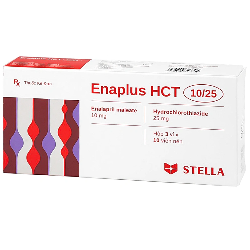 Enaplus HCT 10/25 điều trị tăng huyết áp nhẹ đến vừa (3 vỉ x 10 viên) - 1